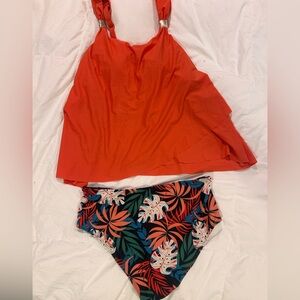 Womens Orange Swimsuit top